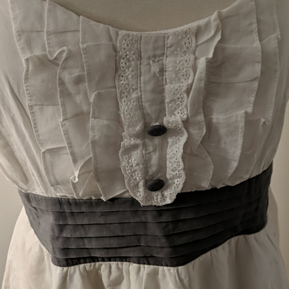 ✅White & Gray Ruffle Dress Sphagetti Straps - Picture 8 of 9